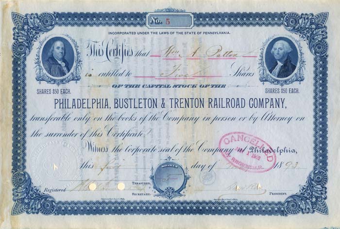 Philadelphia, Bustleton and Trenton Railroad Co.